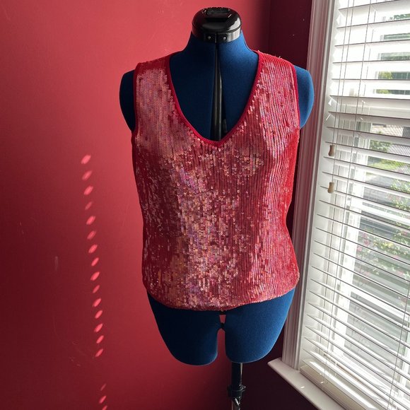 Bloomingdale's Sweaters - Bloomingdale's Sequin Sweater Vest